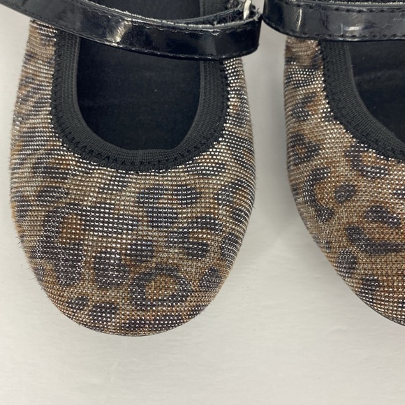Stuart Weitzman Pali Casey Toddler Girl Sz 11 Leopard Print Ballet Flats Shimmer - Picture 3 of 9